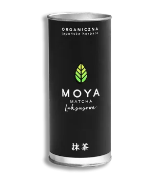 Moya Matcha Premium 30g boks – lysegrønt økologisk matcha-pulver fra Japan for tradisjonell teseremoni.
