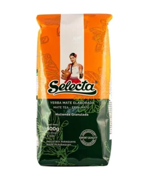 Yerba Mate Selecta Elaborada Con Palo 500g – Tradisjonell paraguayansk mate te i gul emballasje