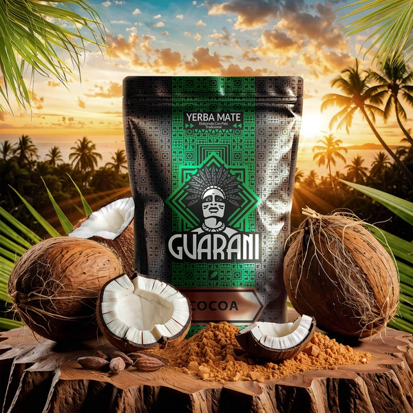 Guarani Cocoa Yerba Mate 500g med kakao og kokosflak fra Paraguay