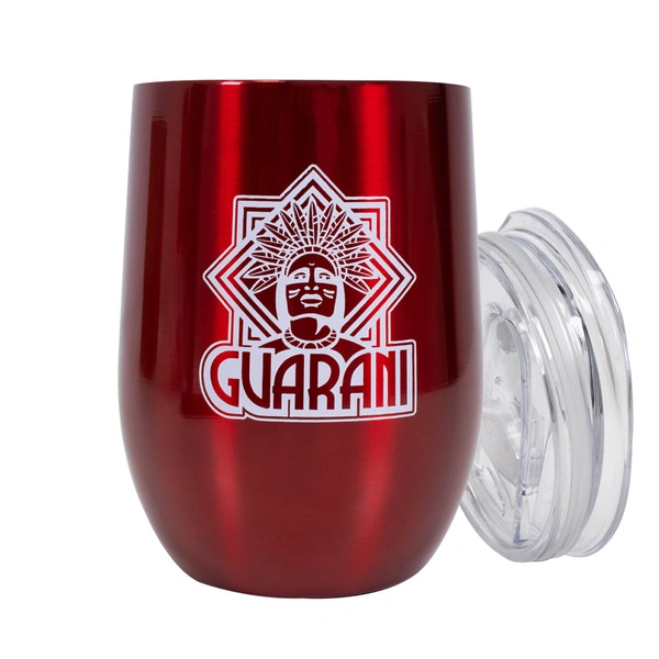 TermoLid Guarani rød termokopp 350ml i rustfritt stål med lokk for yerba mate